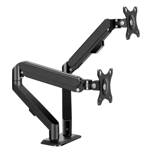 Bras de moniteur hilport pour support de table de 17 à 30 pouces, entièrement dynamique, double écran inclinable et pivotant