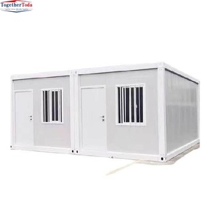 Maison conteneur préfabriquée modulaire portable avec portes et fenêtres pour hébergement temporaire et abris d'urgence - Product Image 1