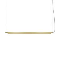 Lustre LED Moderne Simple en Aluminium Doré pour Restaurant, Café, Bar, Comptoir, Salle de Réunion, Bureau, ou Réception en Forme de Bande Longue