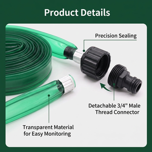 Universele PVC <span class=keywords><strong>Soaker</strong></span>-slang Tuinsproeier Koelende Verneveling Bewatering Penetratie Sprinklerslang Tuinirrigatie Druppelsysteem - Product Image 3