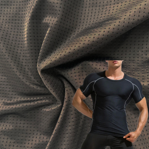 Wholesale 80% <strong>Nylon</strong> 20% Spandex Dryfit Sports Mesh Fabric Custom Plain Dyed Breathable Sportswear Swimwear Lingerie Wicking - Product Image 1