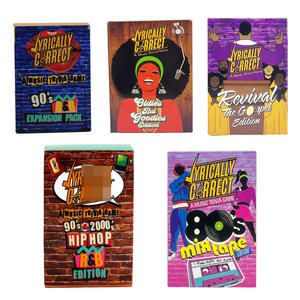 Juego <span class=keywords><strong>de</strong></span> Mesa Personalizado en Inglés con Letras <span class=keywords><strong>de</strong></span> <span class=keywords><strong>Canciones</strong></span>, Juego <span class=keywords><strong>de</strong></span> Cartas con Letras <span class=keywords><strong>de</strong></span> Música Hip Hop para Reuniones Familiares, Desafío <span class=keywords><strong>de</strong></span> Letras para Niños - Product Image 4