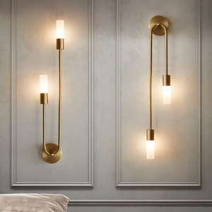 Nordic Style All-Copper Wall Lamp for Living Room TV Background Bedroom <b>Retro</b> Staircase Simple Design for Bedside & Hallway - Product Image 2