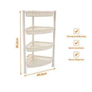 Plastic Space Saving Four Layers Modern Waterproof Corner Organizer <b>Shelf</b> Multi Color <b>Kitchen</b> Storage - Product Image 4