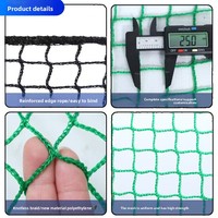 Filet de barrière en maille sans nœuds pour la protection périmétrique des terrains multisports (tennis de table, badminton, golf) et la formation, résistant au vent