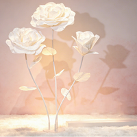 Riesiges Handgefertigtes Künstliches Rosenblumen-Set für Hochzeits-Bodendekoration und Requisiten