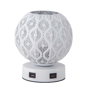 Vintage <strong>Moroccan</strong> Style Metal Table <strong>Lamp</strong> with Round <strong>Shade</strong> Creative Modern Design for Bedroom Nightlight Small Light Atmosphere - Product Image 5