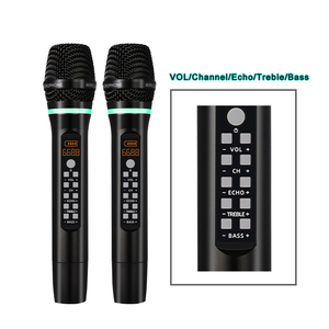 Portable Dynamic <b>Wireless</b> Handheld <b>Microphone</b> Sure for Karaoke Singing with Echo Made of Durable Plastic - Product Image 2