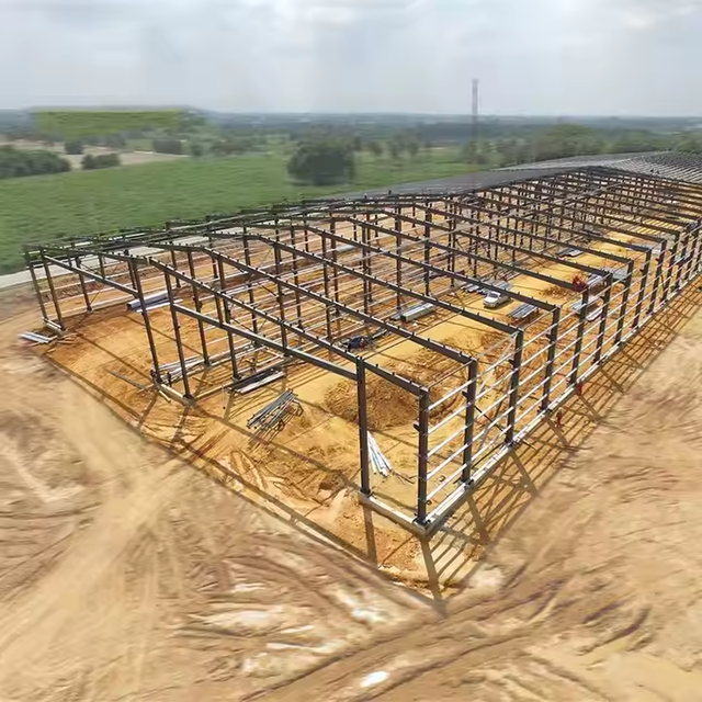 Modern Style New Design Steel Warehouse Industrial Prefabricated Structure Workshop Factory Plants CE/ISO9001 Certified 50-Year
