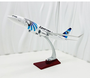 Proveedores de modelos de aviones personalizados 30cm resina Boeing <span class=keywords><strong>737</strong></span> escala 1/130 aviación egipcia modelo de aerolínea avión B737 modelo de avión - Product Image 2