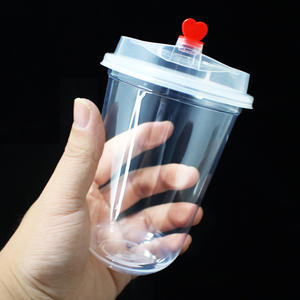 Gobelets en plastique écologiques avec logo personnalisé pour animaux de compagnie, thé au lait, thé aux fruits, baril personnalisé jetable, gobelets en plastique uniques - Product Image 1