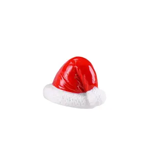 landscape Red Santa Hat Gift Items DIY decorative accessories Mini ornaments Resin crafts