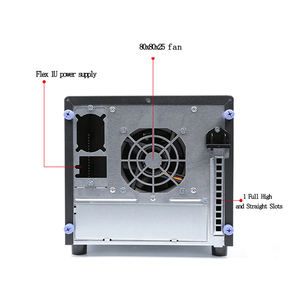 <span class=keywords><strong>NAS</strong></span> à échange à chaud, châssis Synology noir, stockage réseau <span class=keywords><strong>DIY</strong></span>, Mini ITX, ventilateur silencieux, FLEX - Product Image 4