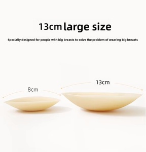 Protège-mamelons <span class=keywords><strong>en</strong></span> silicone pleine couverture de 13 cm, ultra-fins, auto-adhésifs, anti-transparence, invisibles, ronds et imperméables - Product Image 6