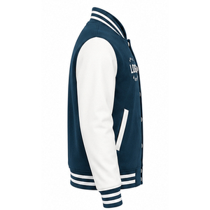 Veste varsity en toile légère pour homme, style streetwear, mode hiver, prix raisonnables, service OEM disponible, toutes les couleurs - Product Image 4