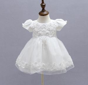 Set di Abiti per Battesimo Neonato con Scialle in Pizzo di Alta Qualità 2019, Stampa Estiva in 100% Poliestere per Bambini - Product Image 6