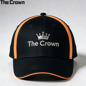 Custom 6 Panel Baseball Cap Wholesale Bulk Contrast Piping <b>Hat</b> <b>Flat</b> Metallic Embroidery Cotton Twill Curved Brim Manufacturer - Product Image 2