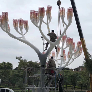 สวน LED เปล่งแสงประติมากรรมต้นไม้โลหะกลางแจ้ง - Product Image 2