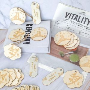 Adornos de Madera al por Mayor para el Festival Qixi, Etiquetas de Madera y Decoración para Ramos de Flores para el Día de San Valentín, Dropshipping - Product Image 3