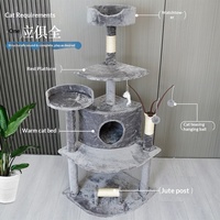 Arbre à chat de style simple pour le commerce extérieur, avec lit intégré, jouet en sisal et plateforme d'escalade, modèle FH-CAT002