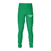 Pantalon décontracté homme vert clair coupe mi-regular micro-extensible sportswear à séchage rapide en polyester léger avec cordon de serrage