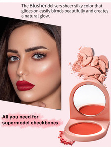Paleta de Rubor Vegano en Polvo Compacto, Resistente al Agua, Color Rosa y Blanco, Personalizable con Etiqueta Privada, Venta al Por Mayor de Fábrica OEM - Product Image 4