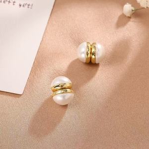 Pendientes de tuerca magnéticos de perlas de cristal, joyería de moda de acupresión sin perforación para mujeres y hombres, regalo - Product Image 2