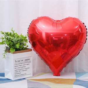 بالونات قلب حمراء من رقائق الهيليوم مقاس 18 بوصة، بالونات مخصصة لعيد الحب والذكرى السنوية # ديكورات حفلات الزفاف ليوم 39 - Product Image 6
