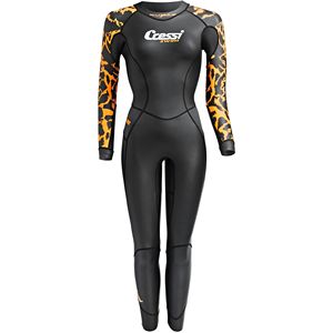 CRESSI KUWAE Costume da bagno intero Lady Monopiece Nero/Arancione 2mm XS/1 Taglia DG0028 KH - Product Image 1
