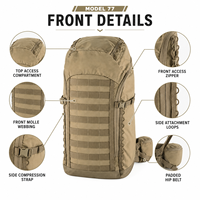 Nouveautés : Sac à dos tactique de randonnée 28L à chargement par le haut, personnalisable avec logo, réglable