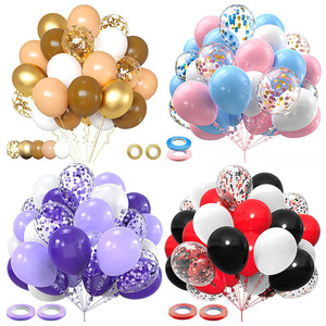 30 ชิ้น ลูกโป่งสีขาวและสีทอง ลูกโป่งสีขาวมุก ลูกโป่งสีทองคอนเฟตติสำหรับวันเกิดงานแต่งงานปาร์ตี้วันครบรอบ - Product Image 1