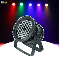 Projecteurs LED RGB 4-en-1 DMX512 54x3w étanches IP65 pour extérieur, éclairage de scène