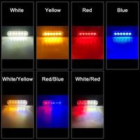 LED-Blitzlicht Blinkende Kühlergrill-Leuchten Auto-Notlicht 6LED Seitenlicht 12V-24V für Auto für LKW Stroboskop-LED-Licht Gelb Rot