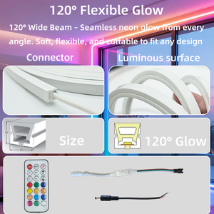 Tira de LED de Neón Flexible WS2811 RGB con Efecto de Píxeles en Movimiento, Tubo de Silicona Flexible IP67 para Iluminación Perimetral de Parques Públicos y Jardines - Product Image 4