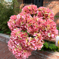 Herbstfarbene 3D-Gedruckte Künstliche Blume Realistische Hortensie Hochzeitsdekoration Blume Großhandel