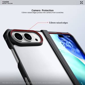 Étui pour iPhone 18 Fold avec charnière <span class=keywords><strong>centrale</strong></span>, pliage gauche-droite à 360 degrés, cadre souple et dos rigide, protection anti-chute - Product Image 3