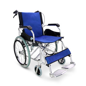 Folding Lightweight Wheelchair Aluminum Alloy Manual <b>Chair</b> With Shock Absorption For <b>Elderly</b> Health Care Use - Product Image 2