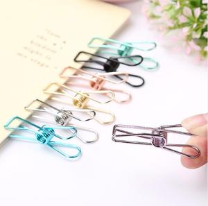 Different Kinds Office Paper File Metal Gold Binder Clips 158mm 6 ring binder clips