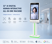 Kiosque interactif vocal numérique IA de 32 pouces avec bande LED pour centre commercial – Affichage de réception client