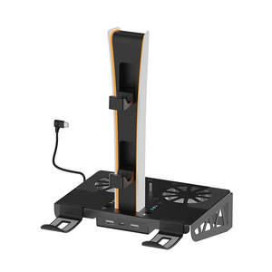 Nuevo soporte de refrigeración multifuncional montado en la pared con 2 estaciones de carga de controlador <span class=keywords><strong>PS5</strong></span> para consola de juegos <span class=keywords><strong>PS5</strong></span> Slim/<span class=keywords><strong>PS5</strong></span> - Product Image 2