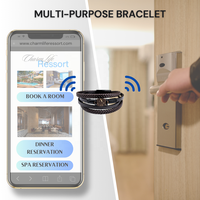 NFC Coquille De Noix De Coco Bracelet Intelligent En Cuir Boucle Magnétique 13.56MHz RFID Cadeau D'affaires À La Mode Charge Gratuite OEM/ODM