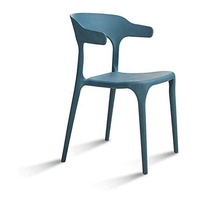 Chaise de salle à manger ergonomique empilable légère en PP gris contemporain H-683 pour ferme, maison, bureau, salle de sport, hôtel, entrepôt, école