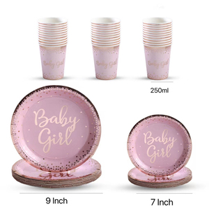 Vaisselle jetable en papier personnalisée de bonne qualité, portable et durable, pour la décoration de fête, ensemble d'<span class=keywords><strong>anniversaire</strong></span> - Product Image 4