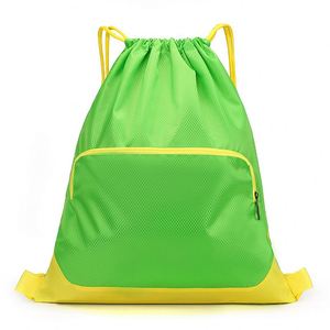 Mochila Oxford de gran capacidad, bolsa ligera impermeable con cordón para gimnasio, mochila de día, reutilizable, para viajes y deportes, con bolsillo - Product Image 2