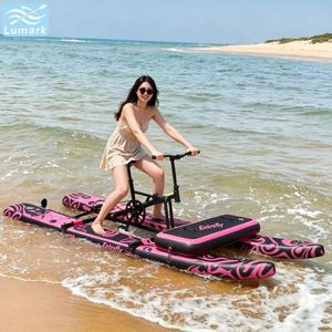 Vélo aquatique SUP à plancher plat 1 place, cadre en aluminium avec coussin d'air avant, faible résistance pour parc aquatique, rangement facile, de Chine Lumark - Product Image 6