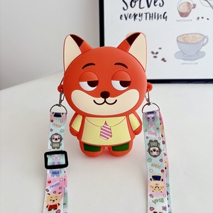 Bolso infantil de silicona con diseño de Zootopia, monedero, lindo y versátil, para llevar al hombro o cruzado, venta al por mayor. - Product Image 5