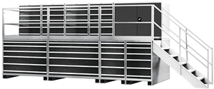 Méthode de rangement ROCKBEN Établi industriel multi-tiroirs robuste avec planche suspendue pour atelier - Product Image 5