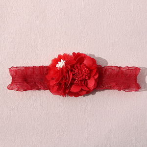 <span class=keywords><strong>Fascia</strong></span> <span class=keywords><strong>rossa</strong></span> per capelli per bambina <span class=keywords><strong>fascia</strong></span> per capelli con fiori per bambini accessori per <span class=keywords><strong>fascia</strong></span> per capelli in Nylon - Product Image 6