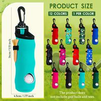 Pochette portable en néoprène pour balles de golf avec clip ceinture et support pour tees, sac souple pour accessoires de golf, vente en gros