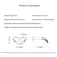 Fabricant de lunettes de lecture haut de gamme à monture métallique originale œil de chat pour ordinateur avec lumière bleue monture optique design pour femmes